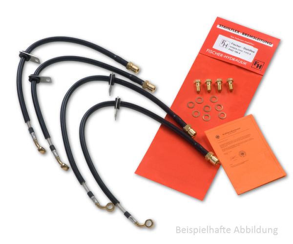 Fischer Stahlflex Bremsleitung für Audi 80 (89, 89Q, 8A, B3) Quattro AU0107-6.1